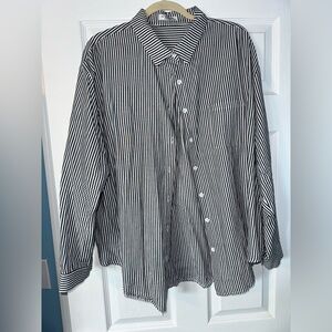 Striped Button Down Tee